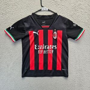 Puma AC Milan 22/23 Home Jersey Ronaldinho Size 22 Black Red Soccer Football‎